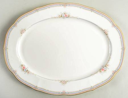 Romantic Garden 14" Oval Serving Platter
