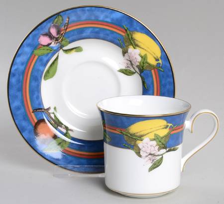 Royal Garden Flat Cup & Saucer Set
