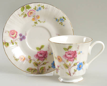 Rose Glow Footed Cup & Saucer Set
