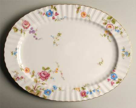 Rose Glow 14" Oval Serving Platter