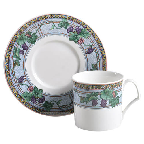 Royal Harvest Flat Cup & Saucer Set