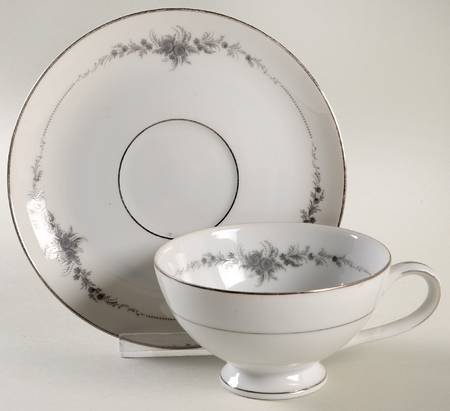 Rose Mist Footed Cup & Saucer Set by Mikasa
