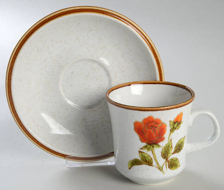 Rose Parade Flat Cup & Saucer Set
