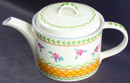Rose Parade Teapot & Lid