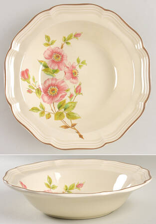 Rose Petals 9" Round Vegetable Bowl