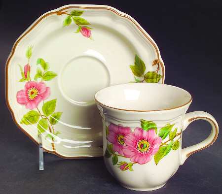 Rose Petals Flat Cup & Saucer Set