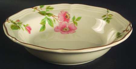 Rose Petals Rim Soup Bowl