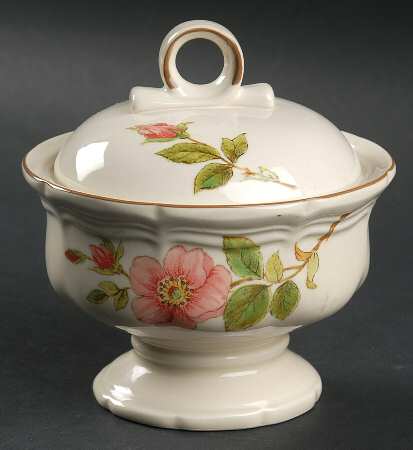 Rose Petals Sugar Bowl & Lid