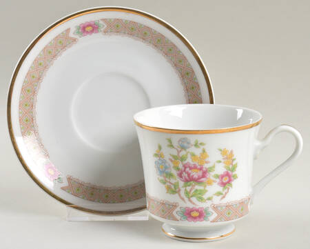 Rose Peony Footed Cup & Saucer Set