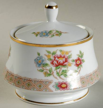 Rose Peony Sugar Bowl & Lid