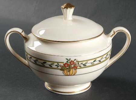 Rose Point Sugar Bowl & Lid