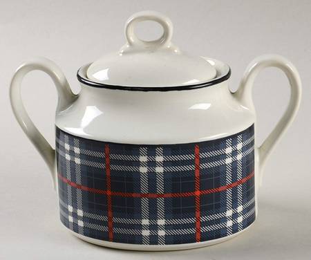 Royal Stewart Blue Sugar Bowl & Lid