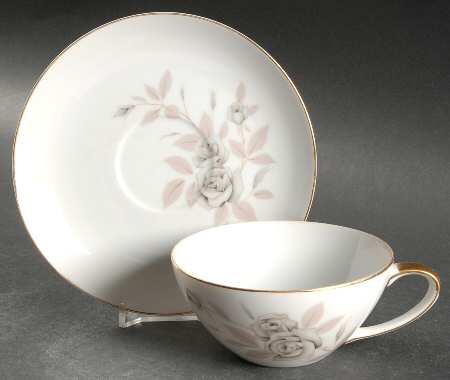 Rosecrest Flat Cup & Saucer Set