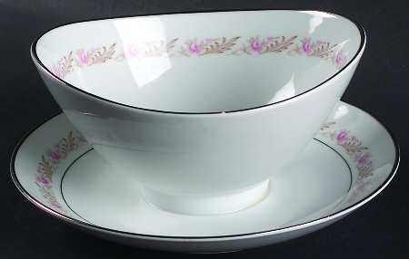 Rose Lane Gravy Boat with Attached Underplate