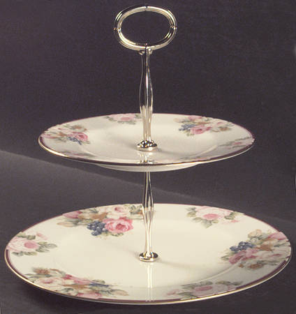 Rosemead 6 5/8"-10"  2 Tiered Serving Tray (Dp, Sp) HC