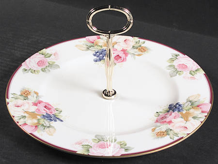 Rosemead Round Serving Plate with Center Handle (Dp) Hc