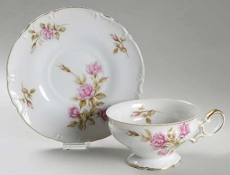 Rosetta Footed Cup & Saucer Set