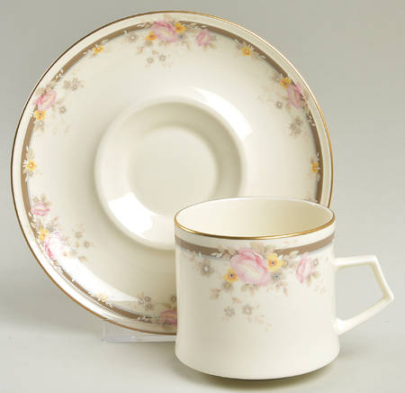 Rosette Flat Cup & Saucer Set