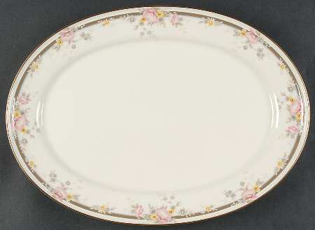 Rosette 14" Oval Serving Platter