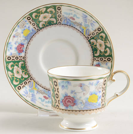 Satsuma Branch Footed Cup & Saucer Set
