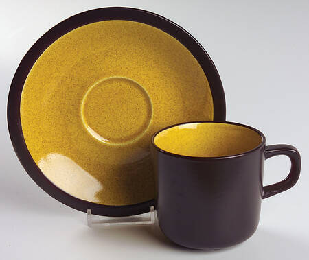 Saffron Flat Cup & Saucer Set