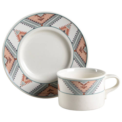Santa Fe Flat Cup & Saucer Set