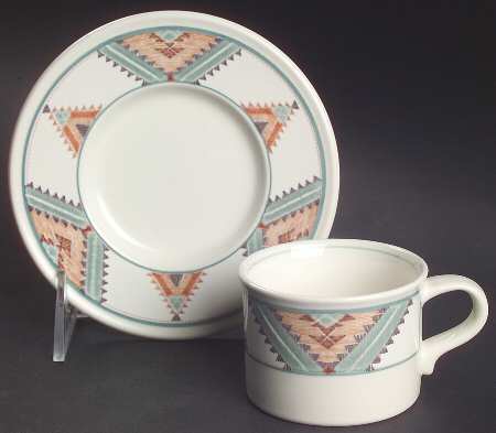 Santa Fe Flat Demitasse Cup & Saucer Set