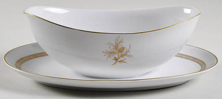 Salisbury Gravy Boat with Attached Underplate