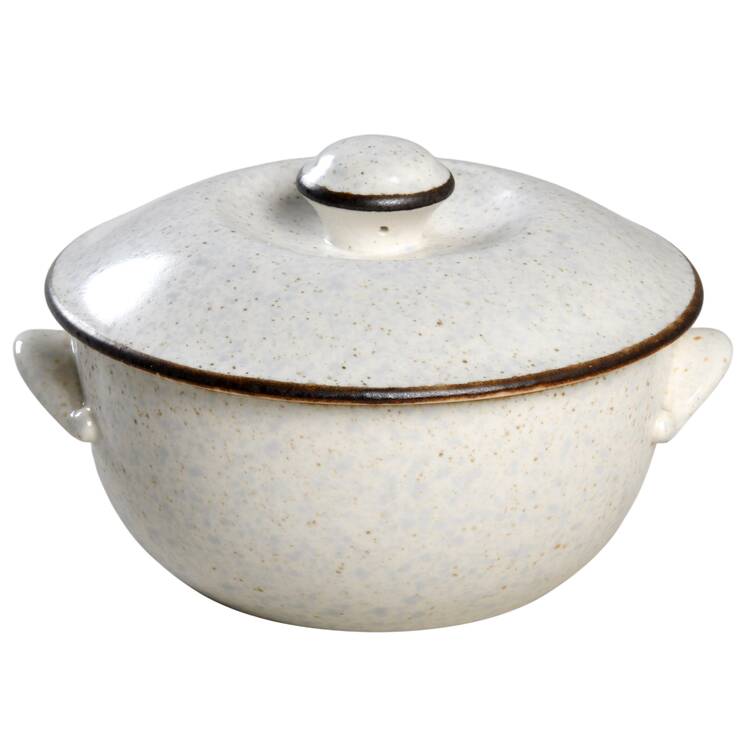 Sandstone Individual Casserole & Lid