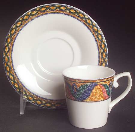 Sao Paulo Flat Demitasse Cup & Saucer Set