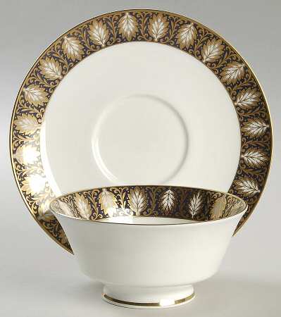 San Rafael Footed Cream Soup Bowl & Saucer Set