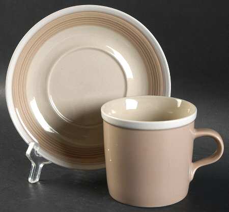Salmon River Flat Cup & Saucer Set