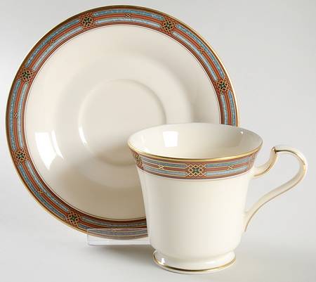 Saville Row Footed Cup & Saucer Set