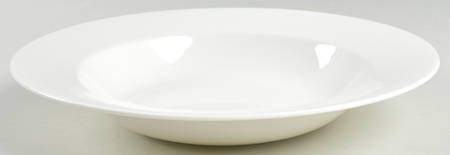 Satin White Large Rim Soup Bowl
