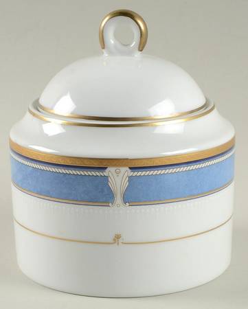 Seamist Blue Sugar Bowl & Lid