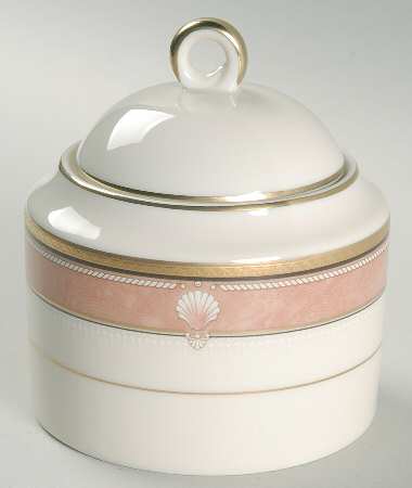 Seamist Peach Sugar Bowl & Lid
