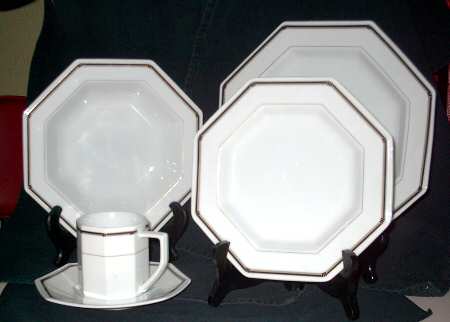 Servico Black Flat Cup & Saucer Set