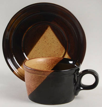 Segments Flat Cup & Saucer Set