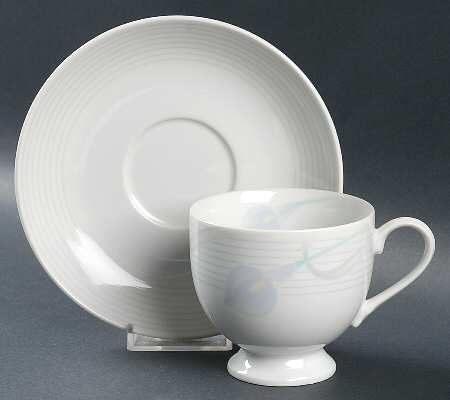 Serenade Lavender Footed Cup & Saucer Set by Mikasa