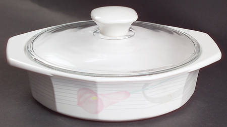 Serenade Pink 1 Pt Round Covered Casserole