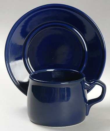 Separates Navy Flat Cup & Saucer Set