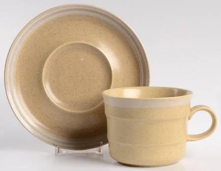 Sea Sand Flat Cup & Saucer Set