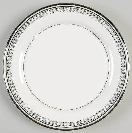 Seville (Black Border) Salad Plate