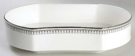 Seville (Black Border) 10" Oval Vegetable Bowl
