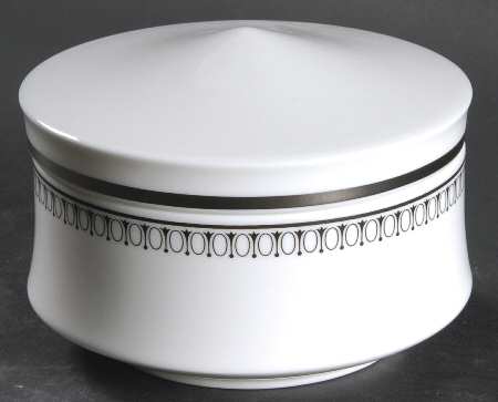 Seville (Black Border) Sugar Bowl & Lid