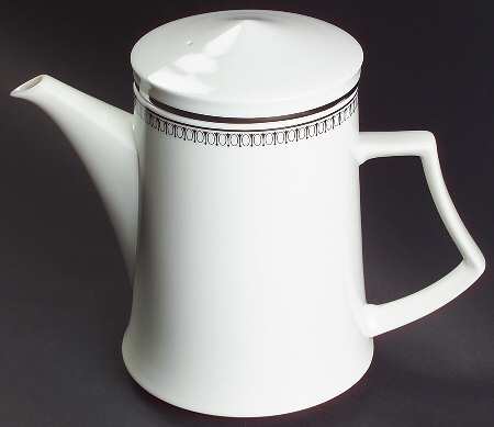 Seville (Black Border) Teapot & Lid