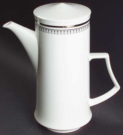 Seville (Black Border) Coffee Pot & Lid