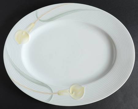Serenade Yellow 14" Oval Serving Platter