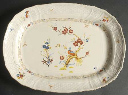 Shangri-La (D1001, Fine Ivory) 15" Oval Serving Platter