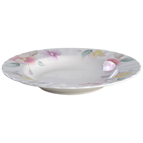 Silk Blossoms Large Rim Soup Bowl